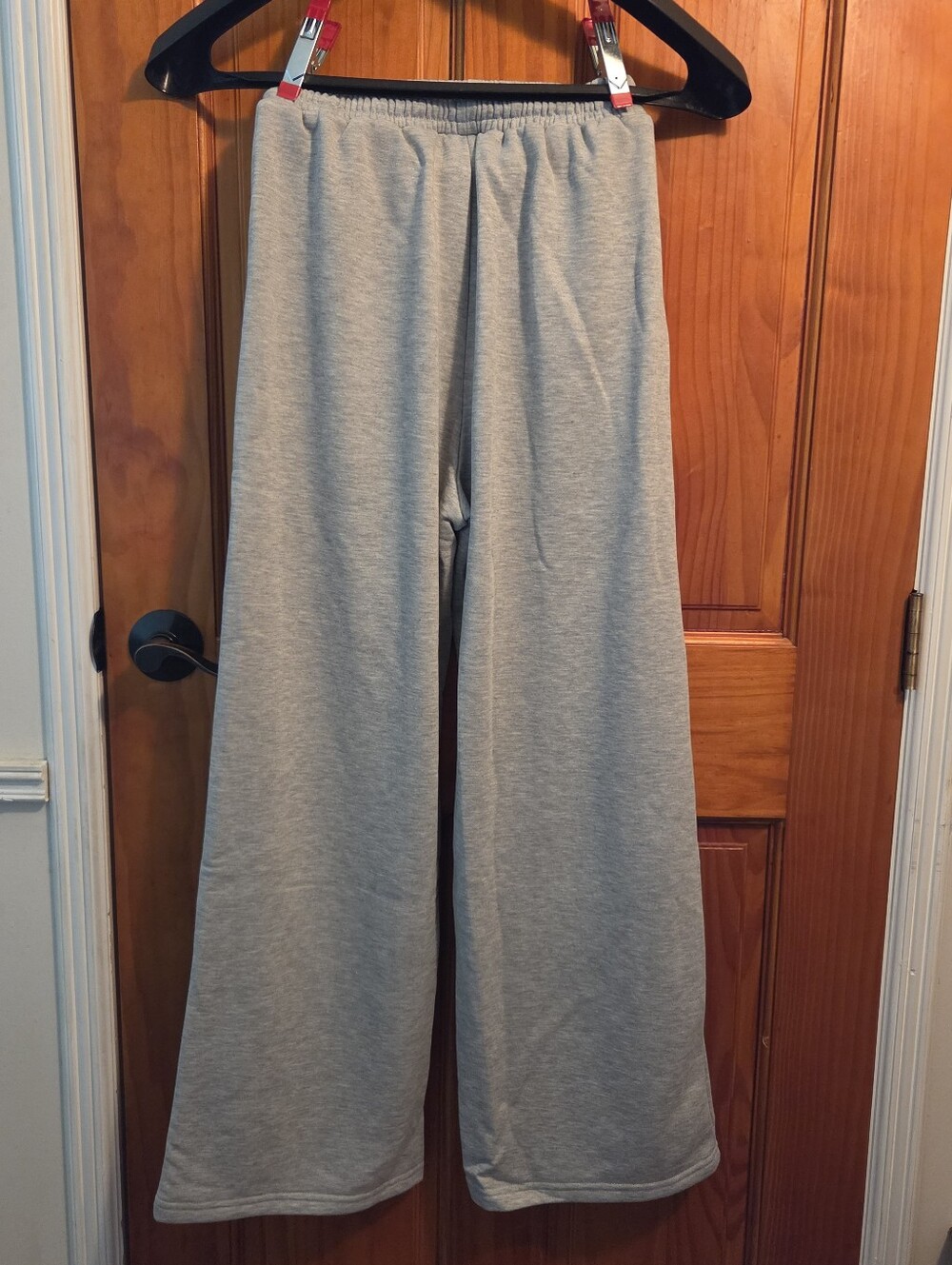 Cider Gray sweatpants high-waisted,wide-leg design adjustable drawstring XS - Picture 2 of 8